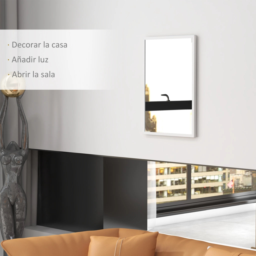 Specchio da Bagno Rettangolare ¨C zephmum ¨C Bianco 50x70 cm