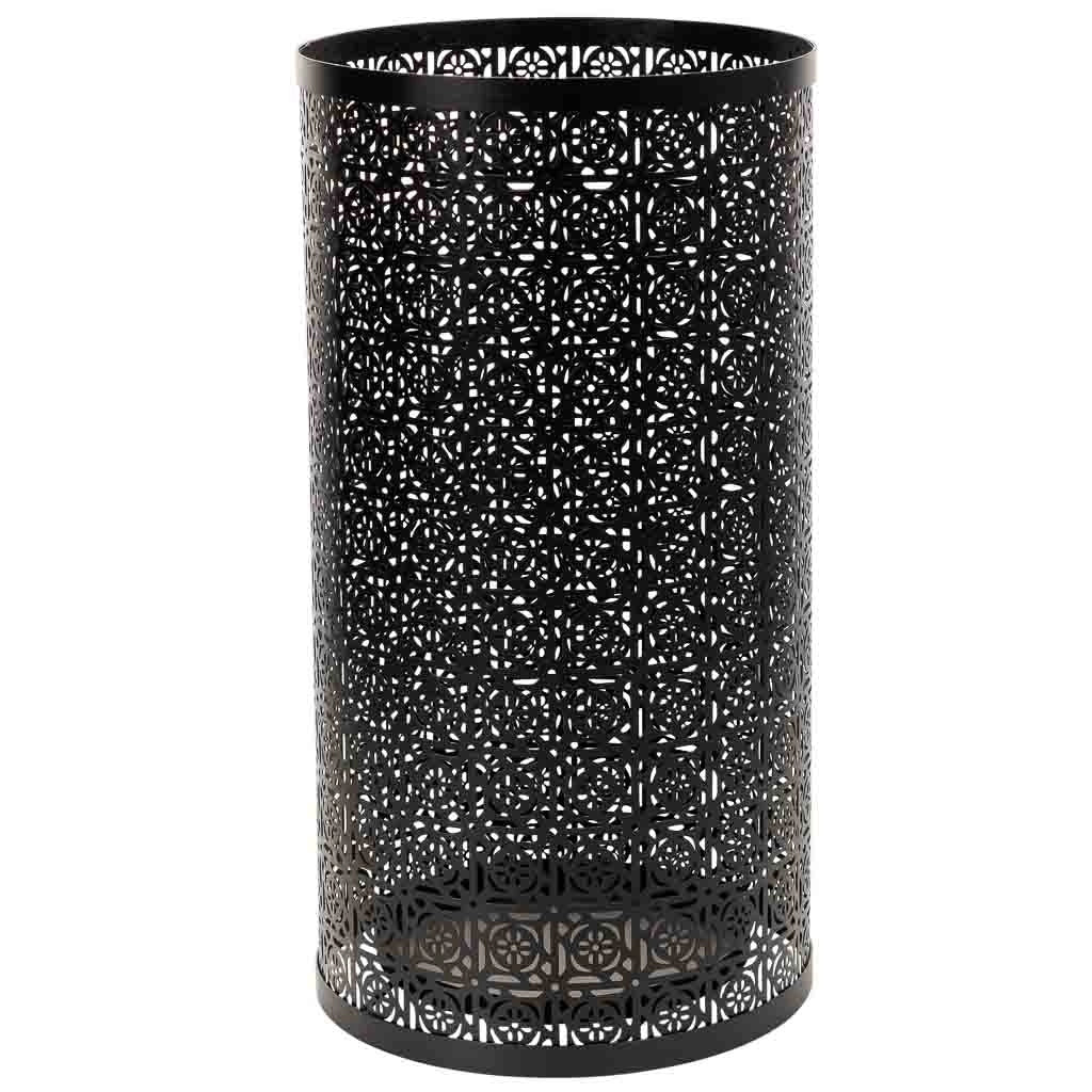 Portaombrelli tondo in ferro battuto nero 24x24x45h cm
