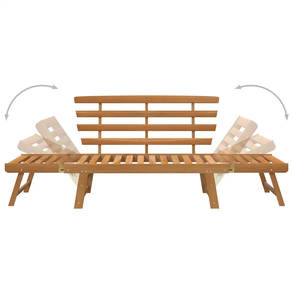 Panchina da Giardino | Panca da Giardino 2-in-1 190 cm in Legno Massello di Acacia