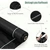 Telo Pacciamatura 50 x 1m/25 x 2m, Tessuto per Barriera Antierbacce in PP con Linea Guida Chiara e Diritta, Telo Antierbacce per Orto, Giardino, Paesaggistica e Vialetto (25 x 2 m - 100 g/m²)