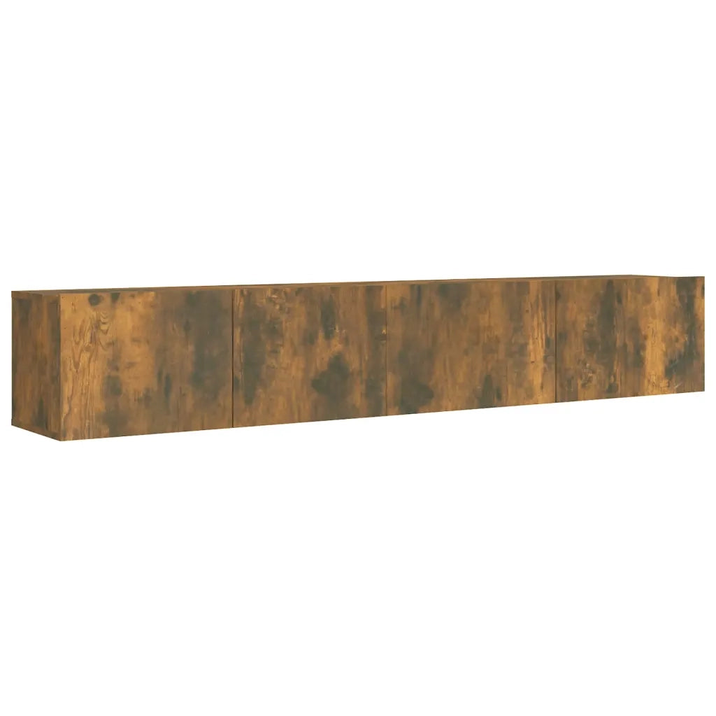 Set Mobili Porta TV 2 pz Rovere Fumo in Legno Multistrato 3120281