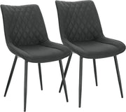 set di 2 sedie sala da pranzo sedie cucina moderne sedie imbottite Adatte per Sala Pranzo, Soggiorno, Camera da Letto Estetica in Tessuto tecnico Antracite Metallo BH248an-2