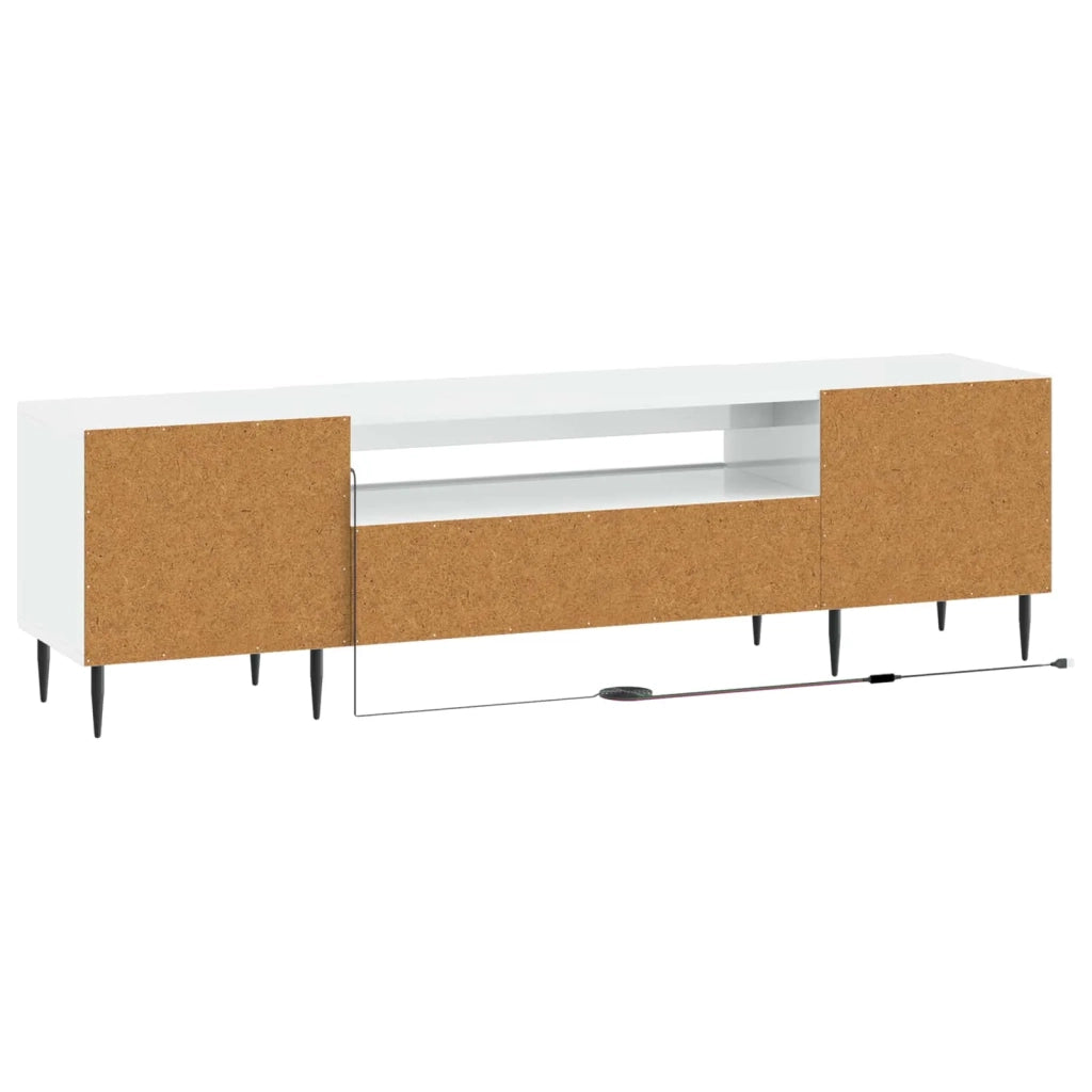 Mobile TV LED Bianco Lucido Legno ingegnerizzato 896909
