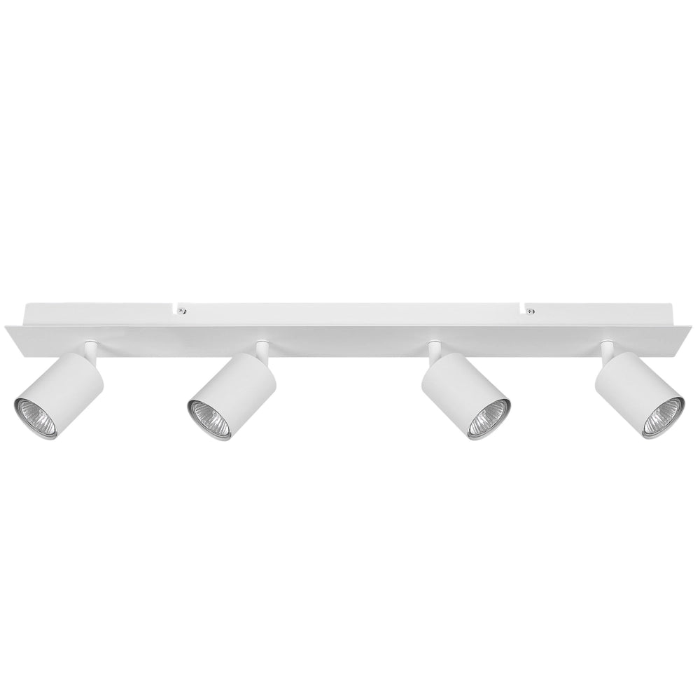 lampadario in Metallo Bianco 4 Tonalità Luci Orientabili Design Industriale Moderno Colore Opaco