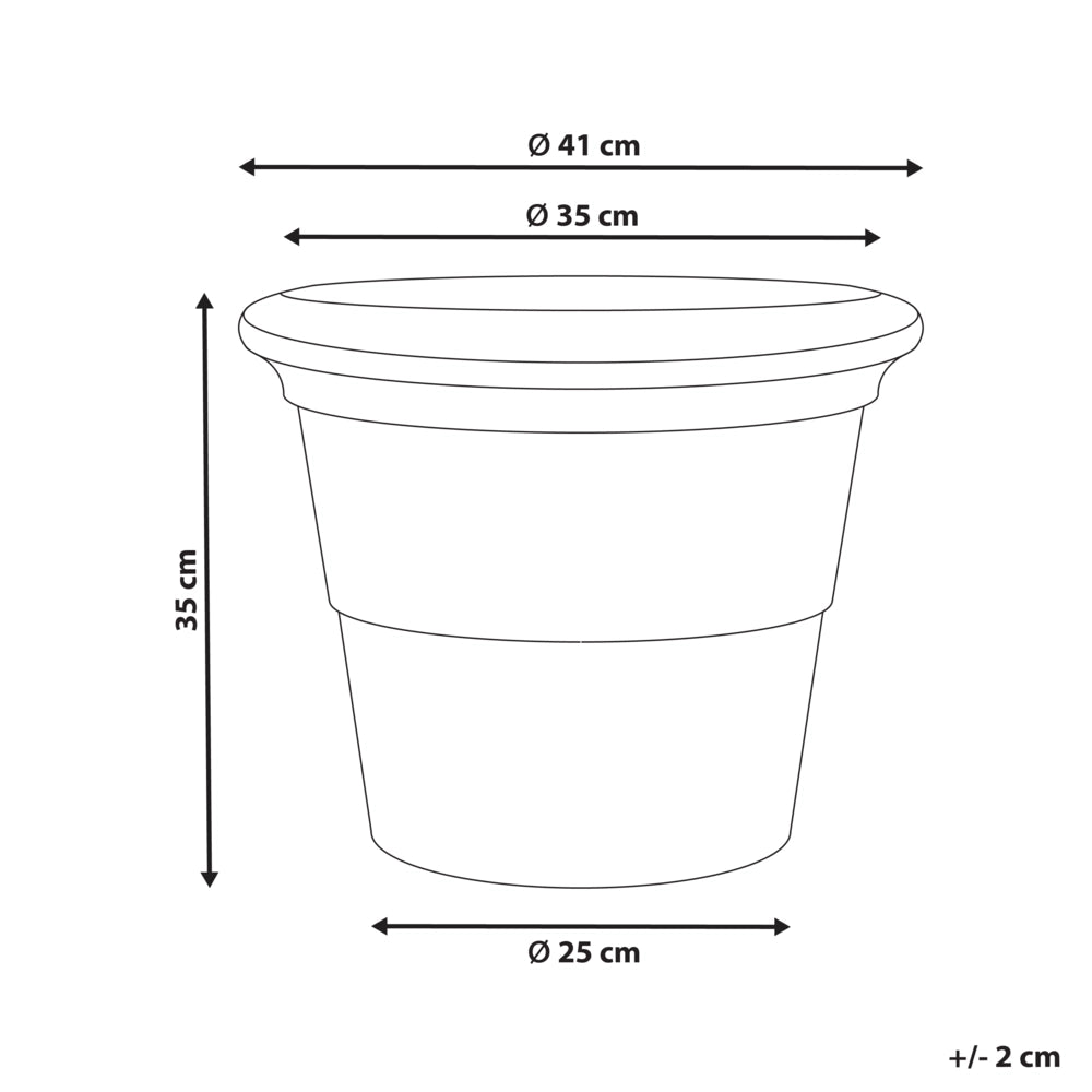 Vaso da fiori alto in pietra per giardino, per interni ed esterni 41x35 cm Beige chiaro giardino terrazzo