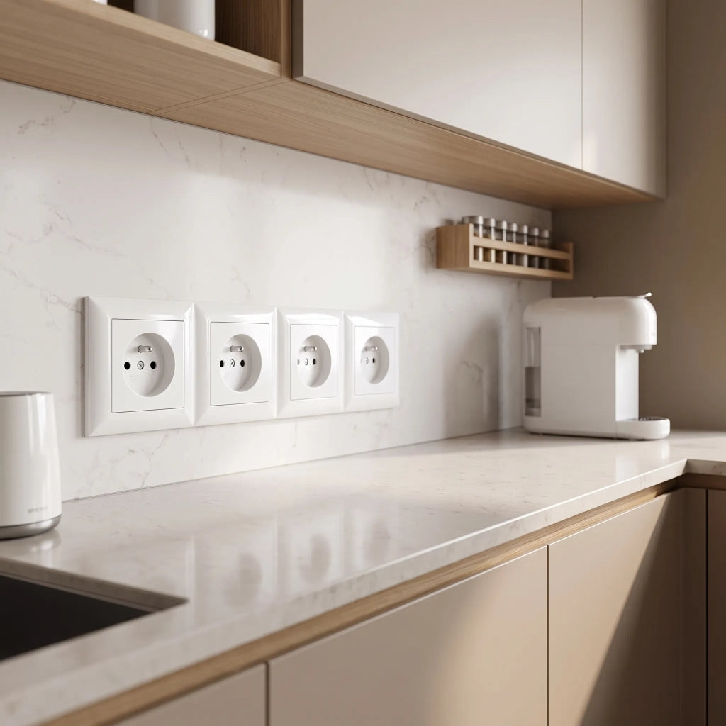 Placca Quadrupla Per Prese Oste Jnh016-4f White