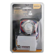 Trade Shop - Sensore Di Movimento A Infrarossi Bianco Per Lampade Led Max 800 W Ip20 Ycb1050 -