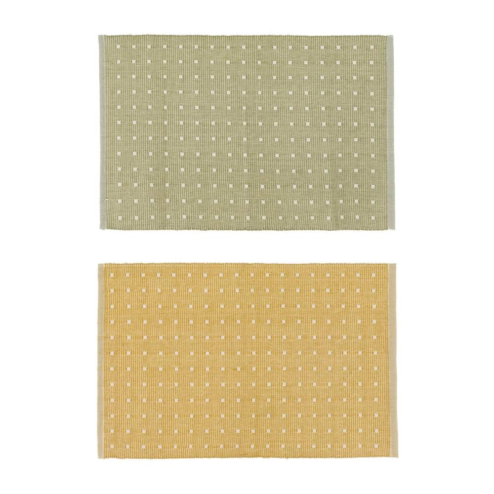 Tovaglietta Shabby Chic in Cotone Jacquard Taormina Blanc Mariclò