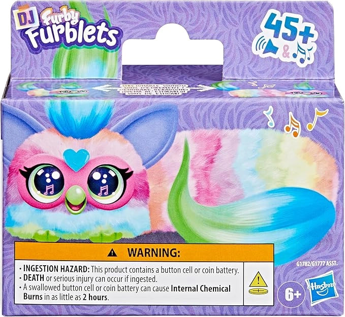 Furby DJ Furblets, Can-Dee-Swirl, Peluche - Piu di 45 suoni estendibili - Hasbro - Eta 6+