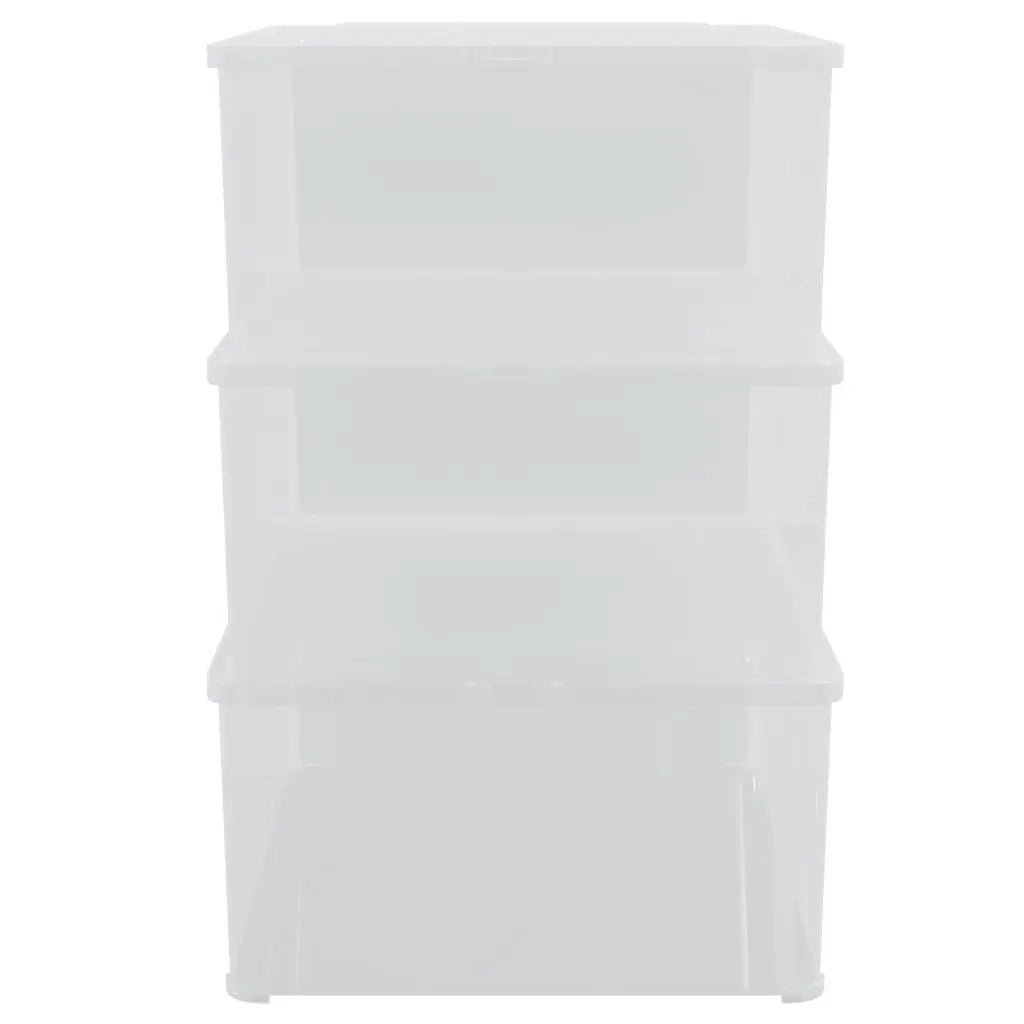 Contenitori in Plastica 3 pz 10 L Impilabili 154987