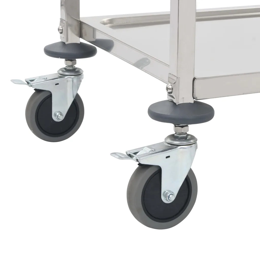Carrello da Cucina a 3 Livelli 95x45x83,5 cm in Acciaio Inox 50915