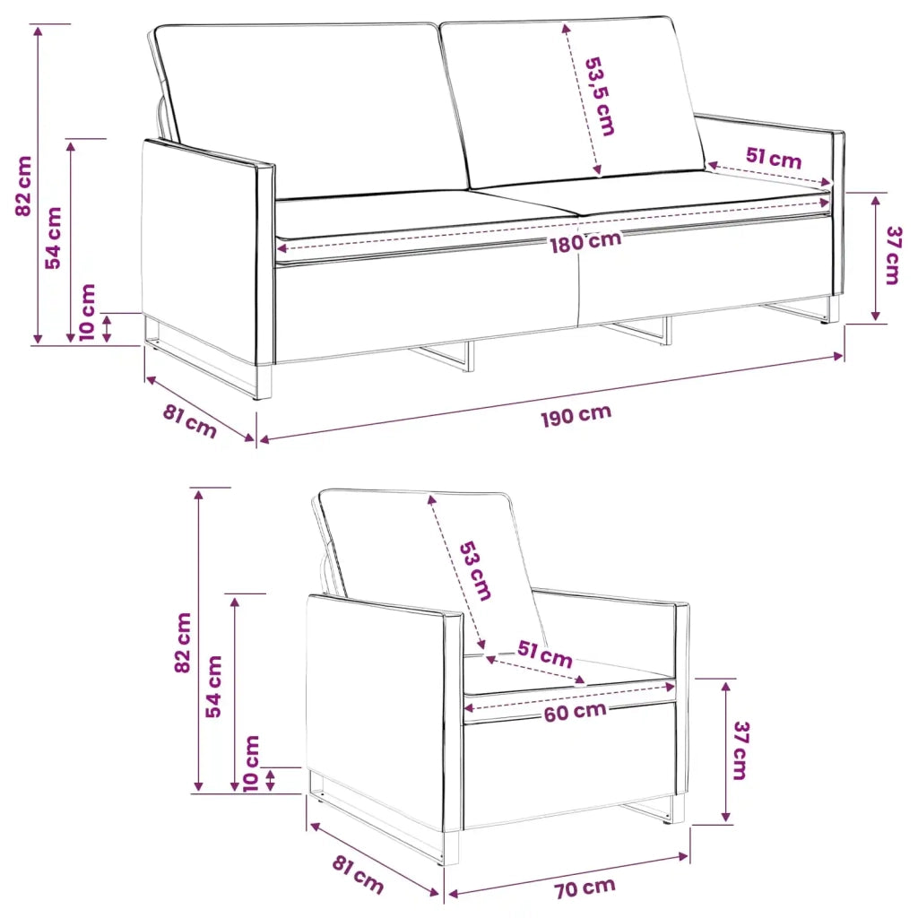 Set di divani 2 pcs Grigio Chiaro Tessuto scamosciato sintetico 3433127
