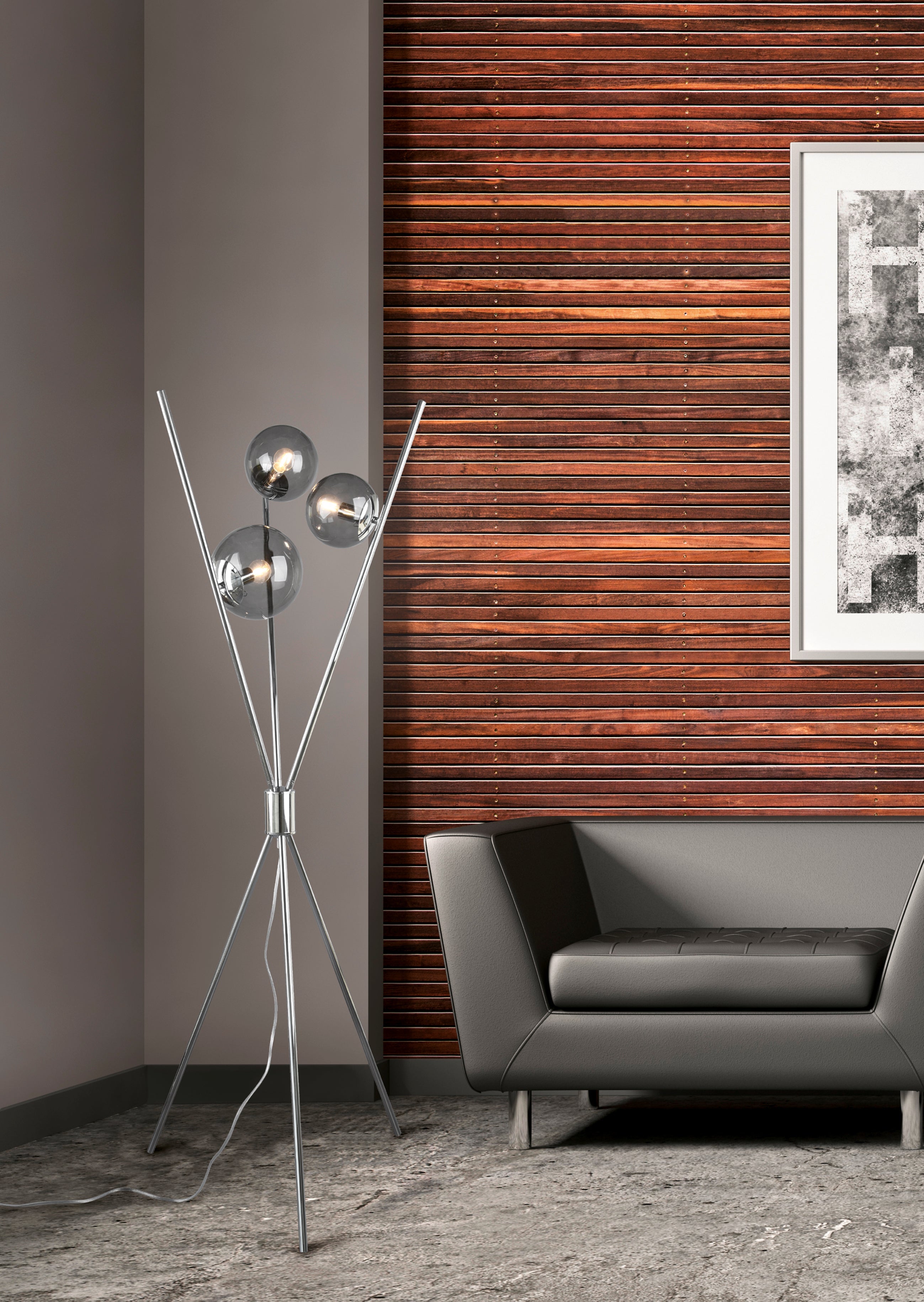 Piantana da Interno  E14 in Metallo Cromo