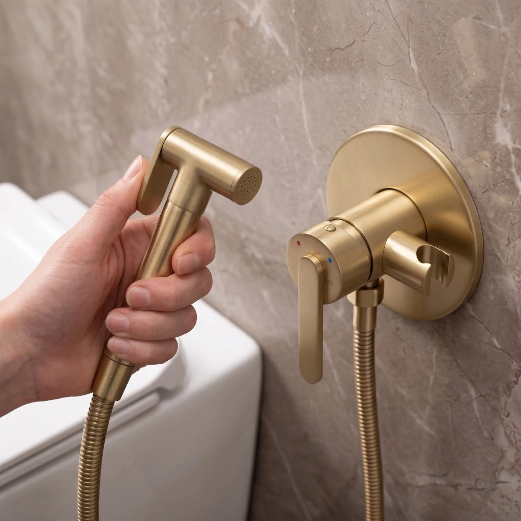 Rubinetto Bidet Rea Ontario Brush Gold