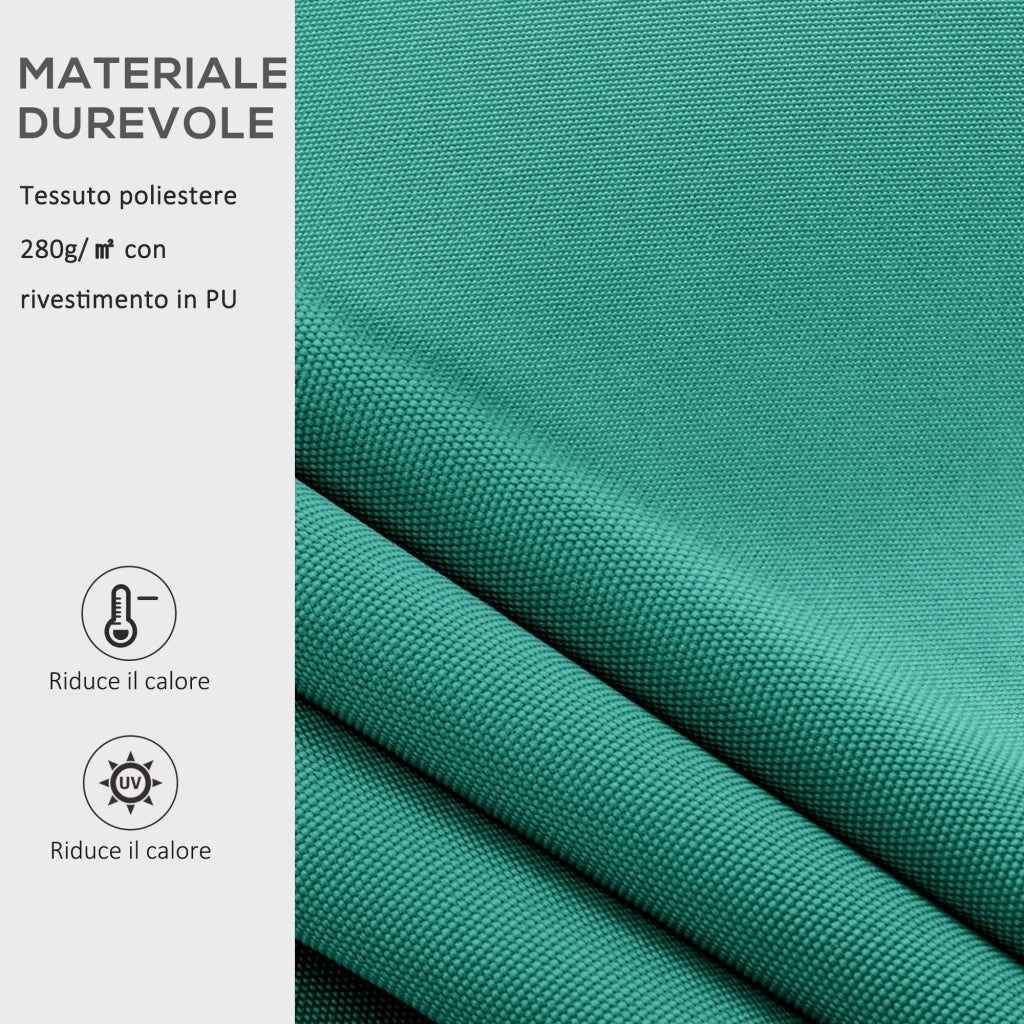Tenda da Sole Avvolgibile a Parete 3x2.5m Verde Scuro