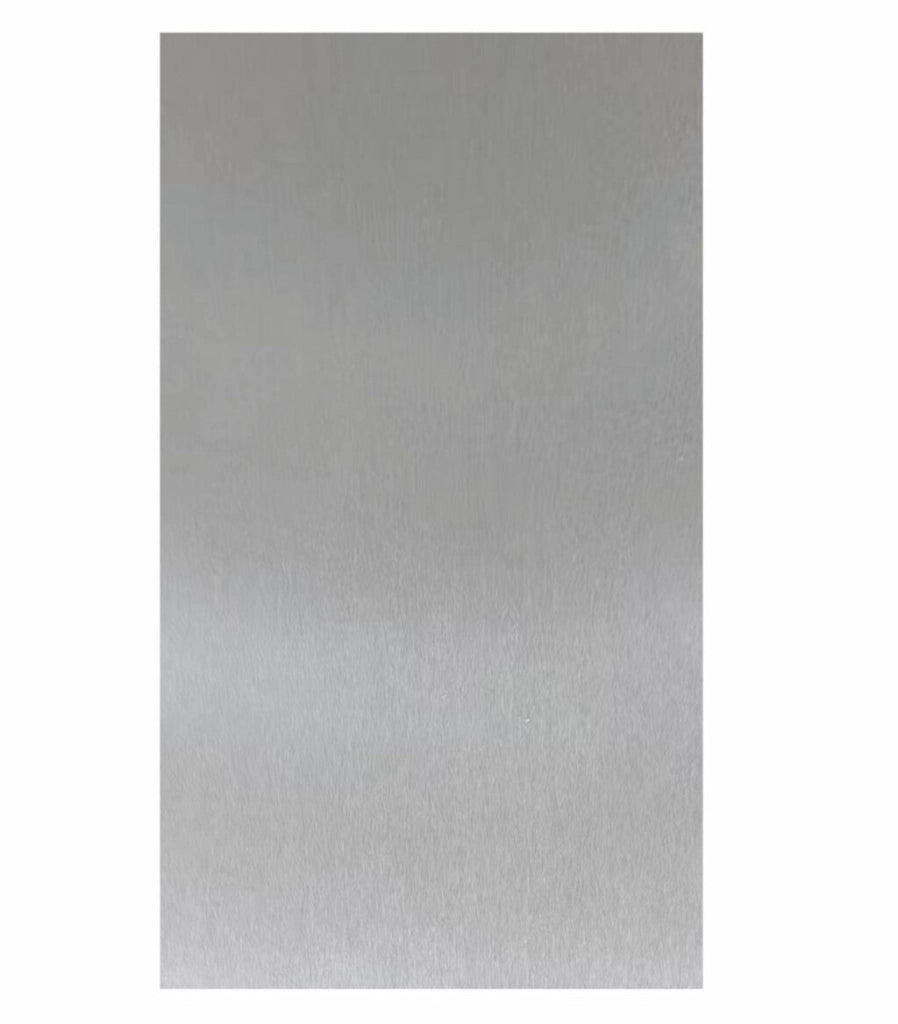 Set 6 Pezzi Pannello Decorativo Effetto Metallo 120x60 cm in PVC UV Ultra Slim Acciaio Inox