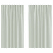 Tende in Voile con Tasche per Aste 2 pz Grigio Chiaro