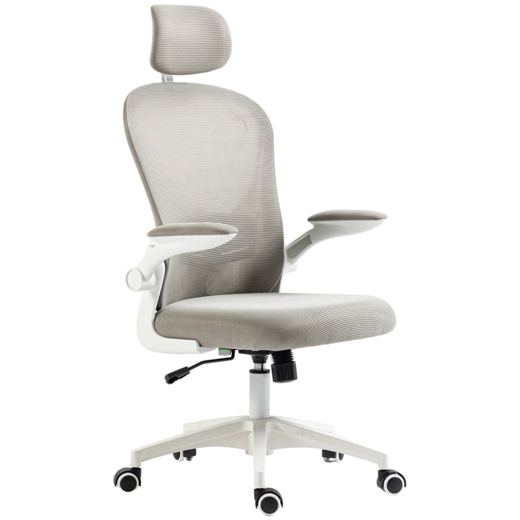 Sedia da ufficio con rete ¨C zephmum ¨C grigio 62x64x120 cm