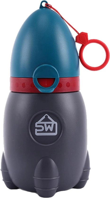 Urinoir Portatile per Bambini da Camping e Viaggio - Design Spaziale - 370ML - Colori Grigio e Blu
