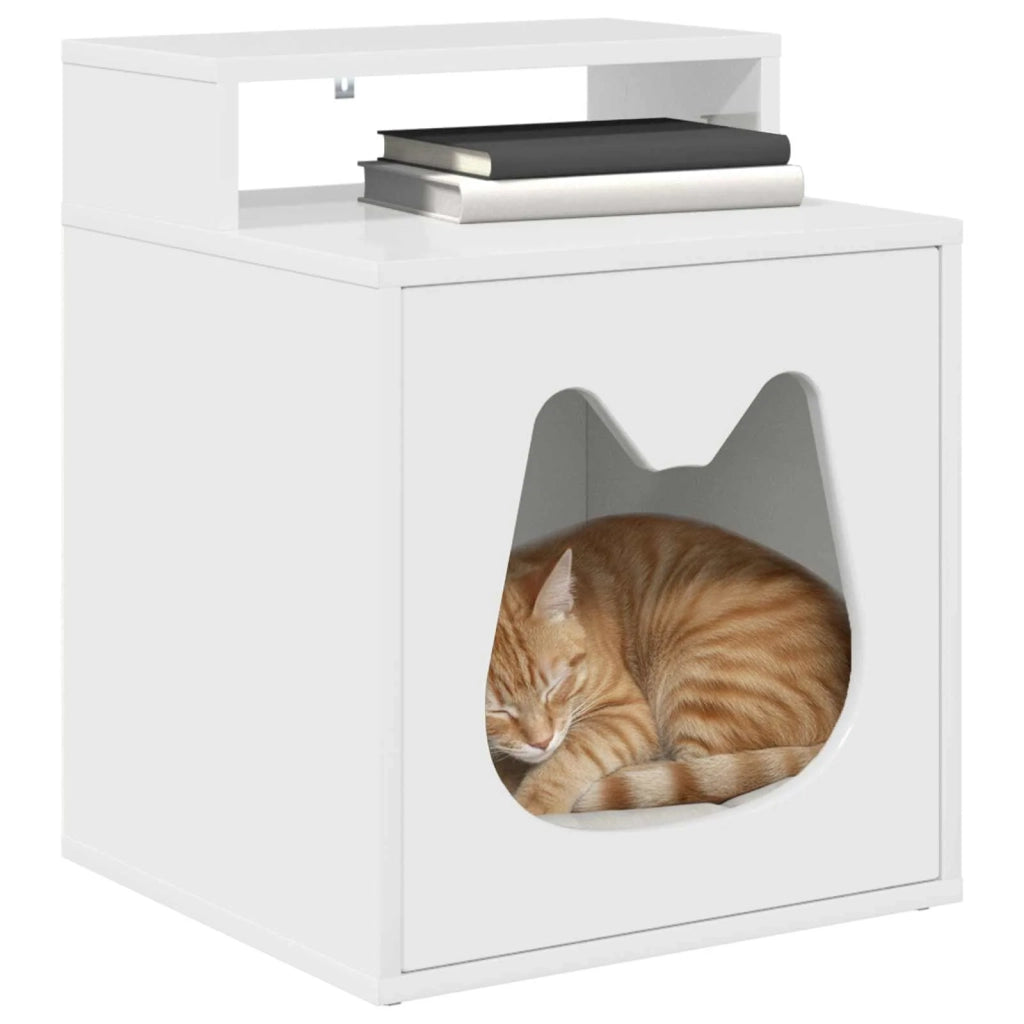 Casa per Gatti Bianco Lucido 42,5 x 40 x 53,5 cm 8000693