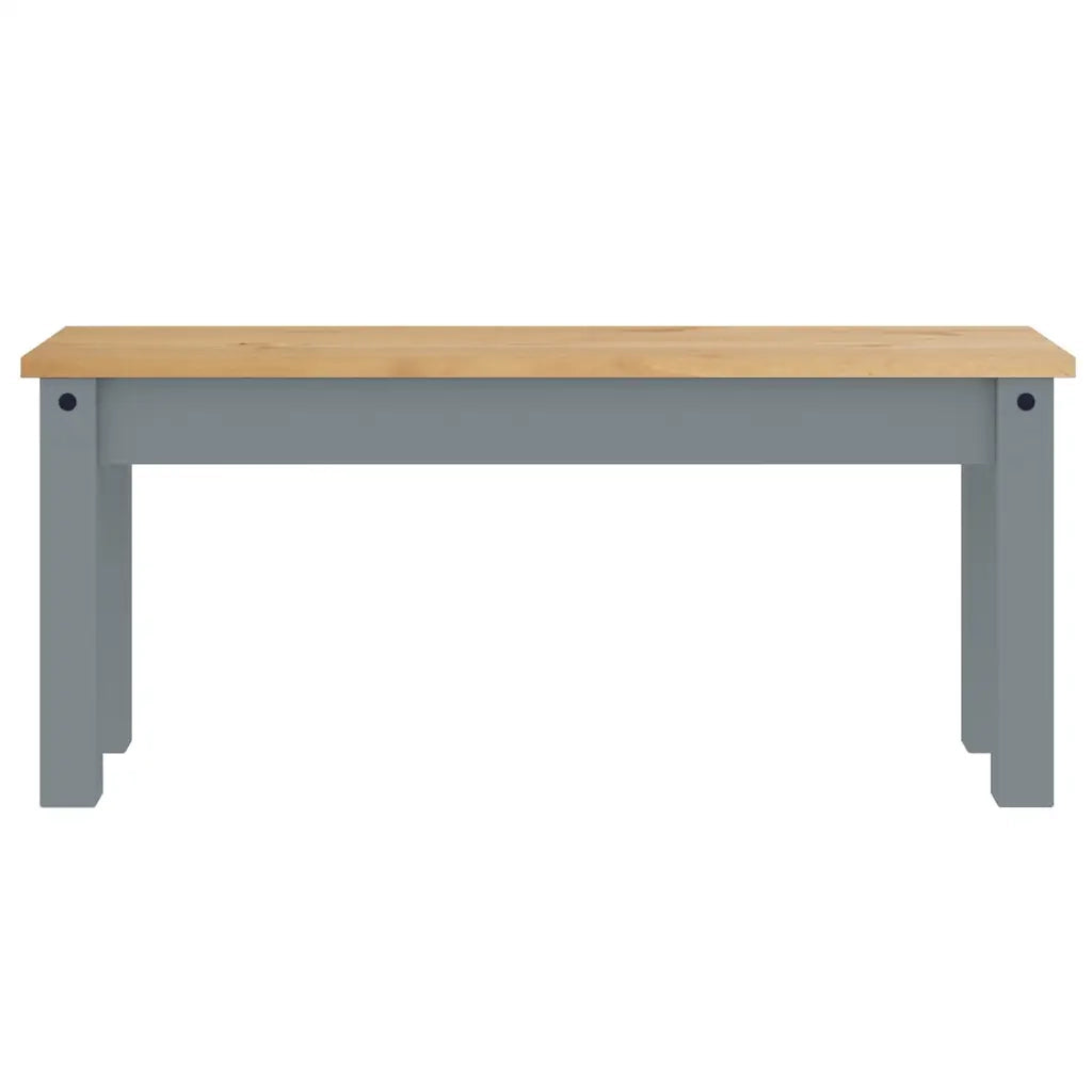 vidaXL Set da Pranzo 3 pz Panama Grigio in Legno Massello di Pino