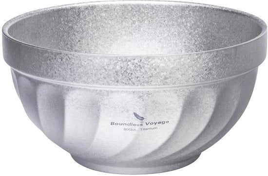 Doppio strato di titanio contenitore per soia, riso e zuppa 800 ml isolato ultraleggero per campeggio e outdoor servizio da tavola metallico bicchiere in titanio (zaffiro) Ti1169T