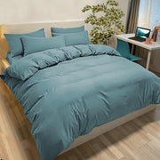 Duvetino per letto singolo 155 x 200 cm con 1 cuscino 50 x 80 cm - verde - letto singolo coperta microfibra