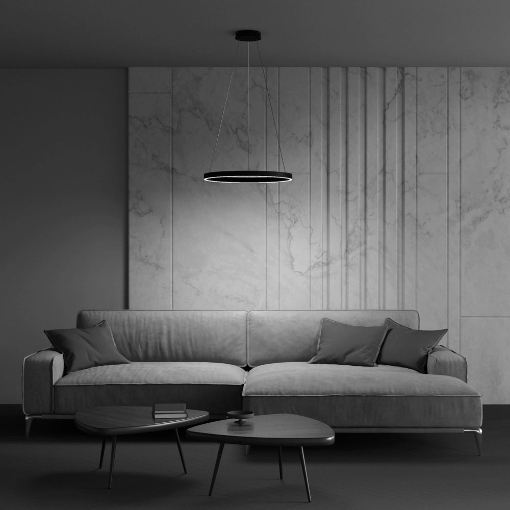 Maytoni Lampadario Moderno Rim 1 luce LED integrato nero alluminio