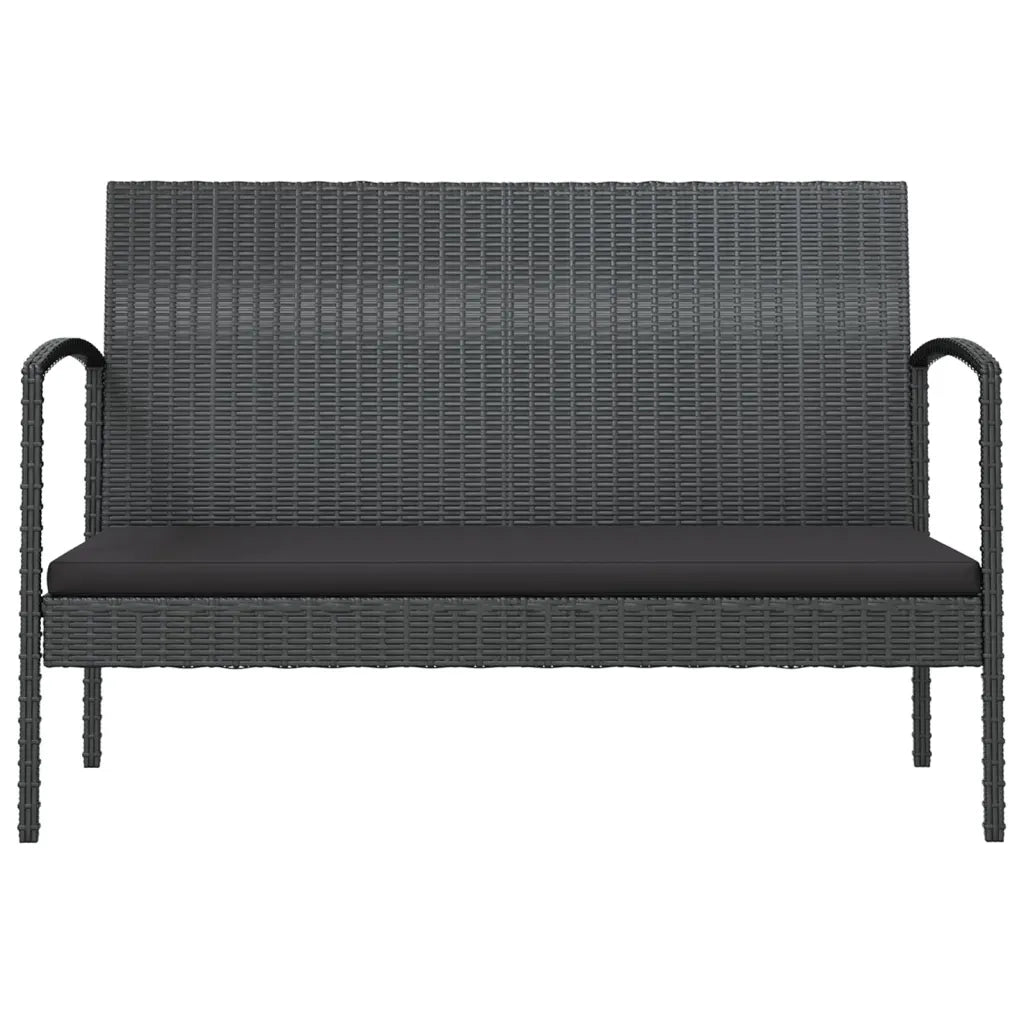 Set Divani da Giardino 8 pz con Cuscini in Polyrattan Nero cod mxl 39195