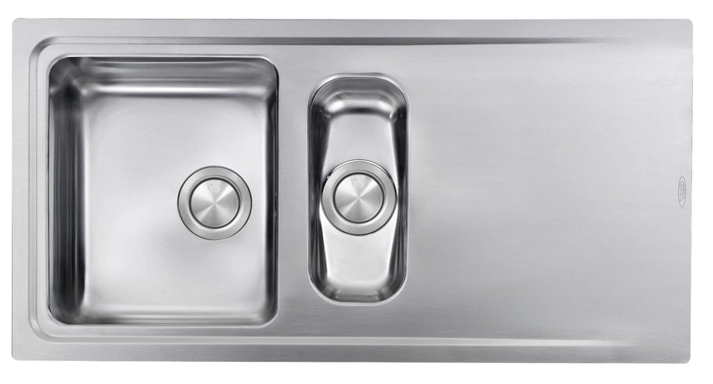 CM evoluzione 100 x 50 2V Lavello ad incasso Rettangolare Acciaio inossidabile
