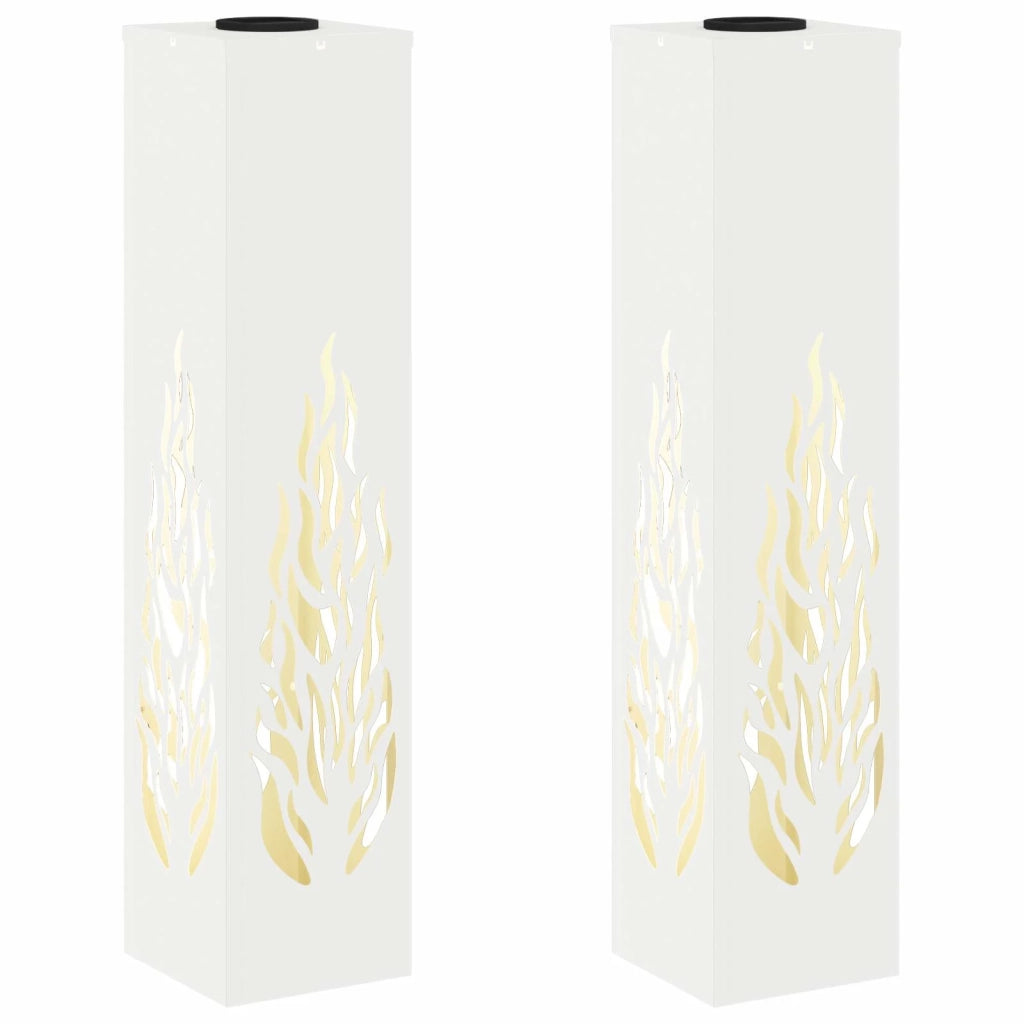 Faro LED solare per sentieri 2 pz Bianco CFW7756024