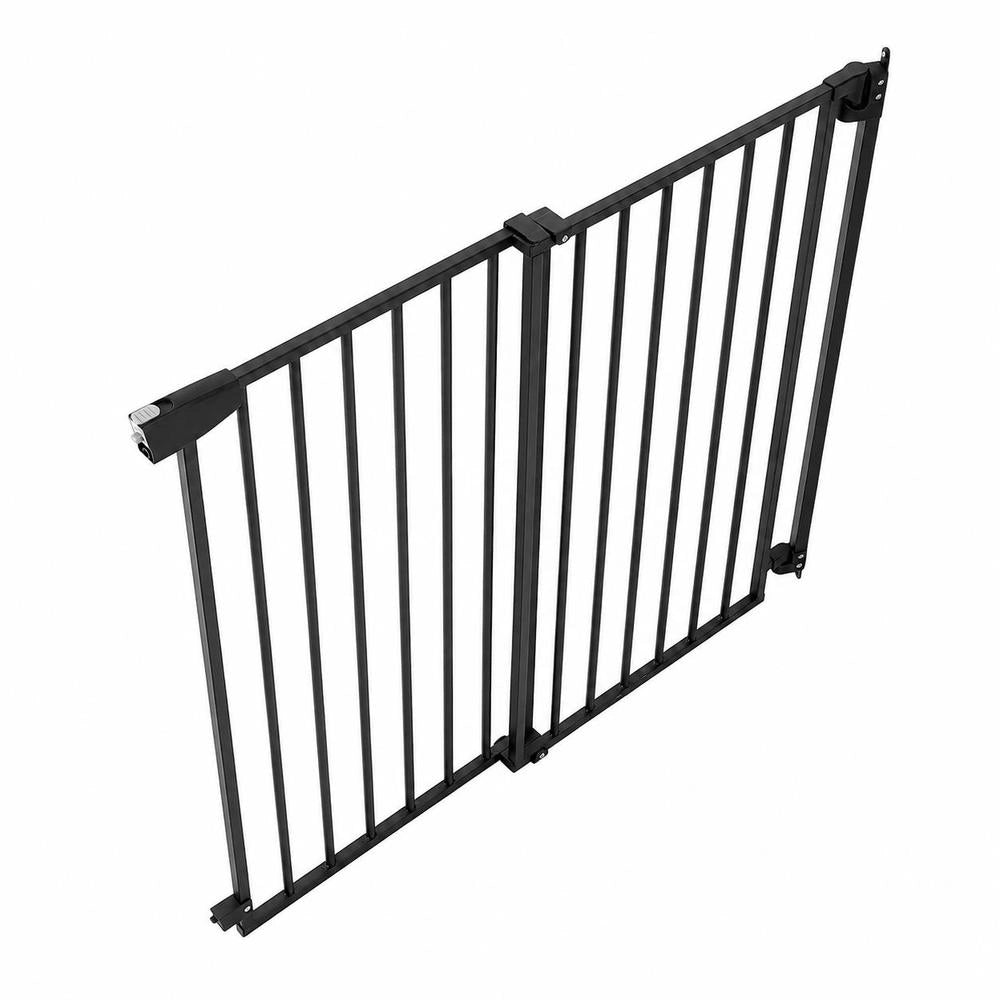 Cancelletto Sicurezza Bambini 720-1085mm Altezza 920mm Nero Senza Barra Inferiore Kit Montaggio Protezione
