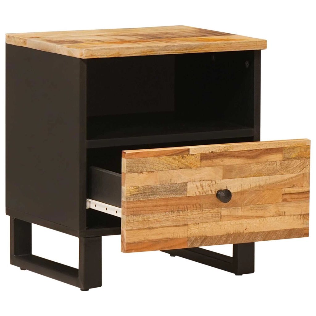 Armadio letto compatto con cassetto 40 x 33 x 46 cm in legno massello di mango marrone 02_0057809