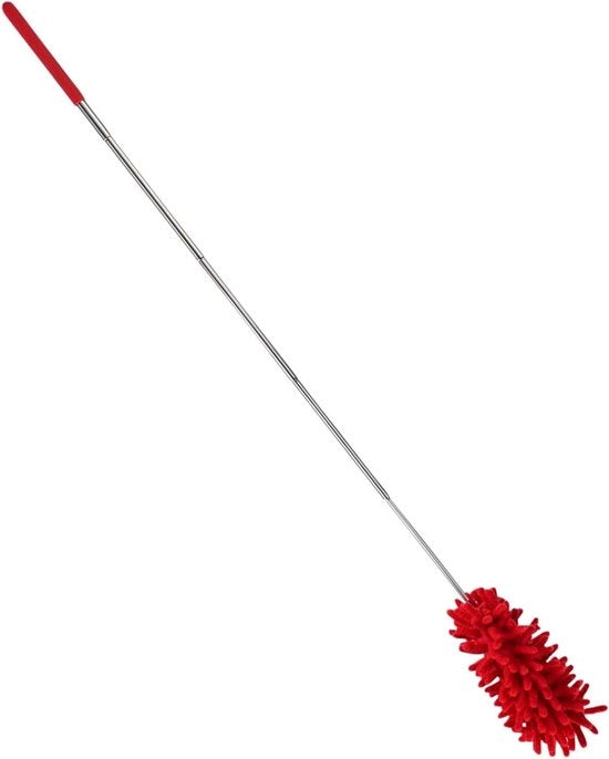 Plumeau estensibile con manico telescopico per rimuovere ragnatele - copertura lavabile - telescopico per pulizia di polvere - materiale poliestere in plastica
