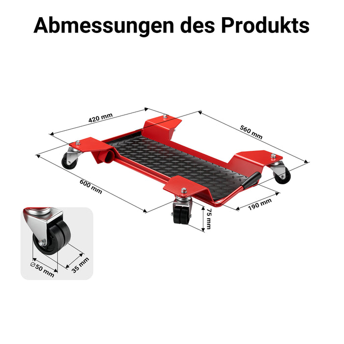 Carrello sposta moto Ausilio di manovra per moto scooter Pedana 60x42x7,5cm Max 250kg