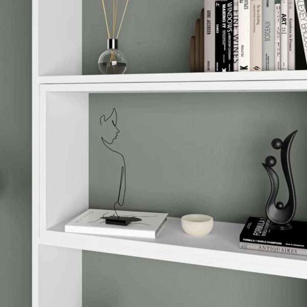 Libreria 72x22x200 cm Wish estensibile angolare bianca