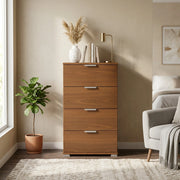 Cassettiera 4 cassetti in Legno Composito cm 45x28x85 - CONNOR