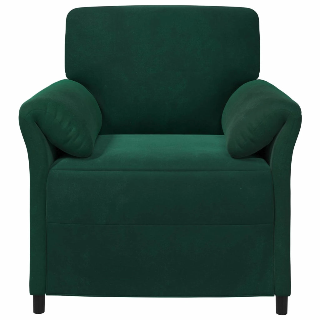 Divano 1 posto Verde Scuro 88 x 83 x 95 cm Velluto 42033927