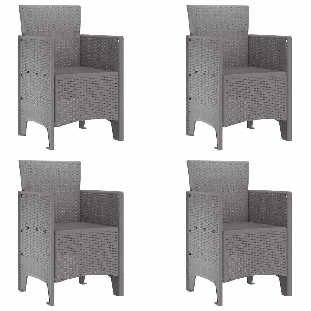Sedia da Giardino 4 pcs Grigio chiaro 53 x 49 x 85 cm 847483