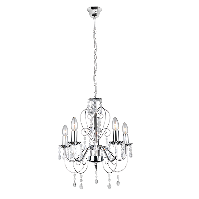 Lampada Da Soffitto Ebt008-5cp Chrome