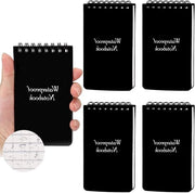Notebook acqua resistente per tutte le condizioni meteo - Set di 5 pietre di carta per notebook - Mini blocchi di appunti a spirale - Notepad per la polizia - Piccoli quaderni di memo - Formato 3x5