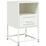 Comodino | Armadio da Notte | Mobiletto da notte Bianco 36x39x60,5 cm in Acciaio