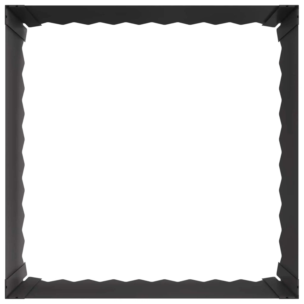 Bordura per Prato 4 pcs 60 x 60 x 35 cm Acciaio Nero 8008918