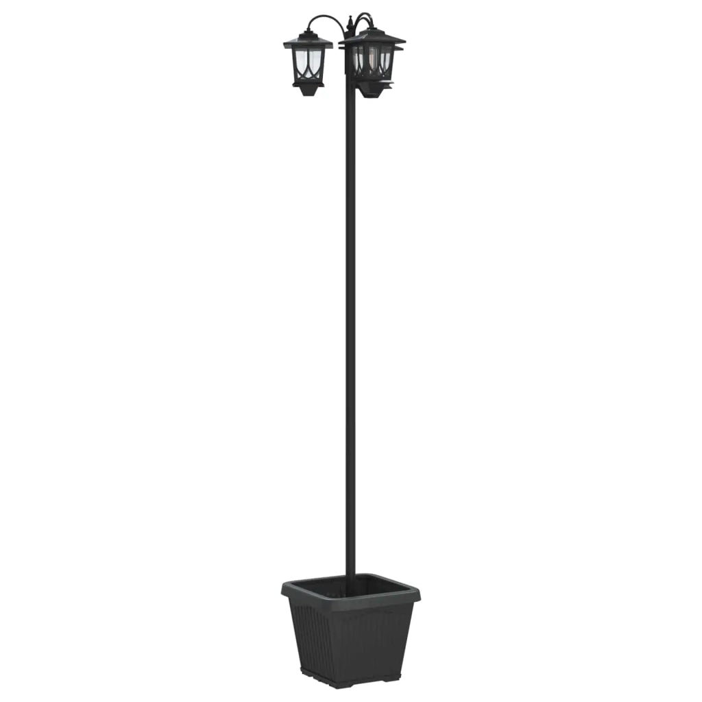 Lampione a 3 teste Nero 32 x 32 x 188 cm Alluminio e ABS 42042696