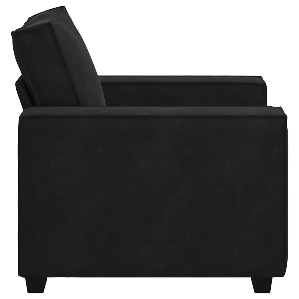 Divano Sedia-Poltrona-Sofa Relax Nero 60 cm Velluto 837502