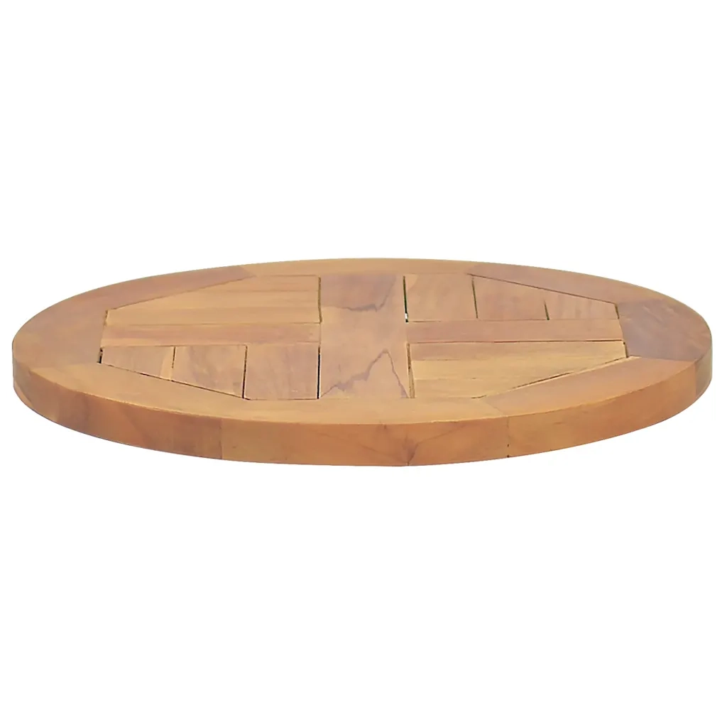 Piano Tavolo in Legno Massello di Teak Rotondo 2,5 cm 40 cm 316153