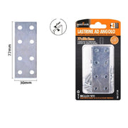 Trade Shop - Set 4 Pz Lastrine Lastrina Piastra Di Giunzione 77x30x2 Mm Con Viti Mobili 57138 -