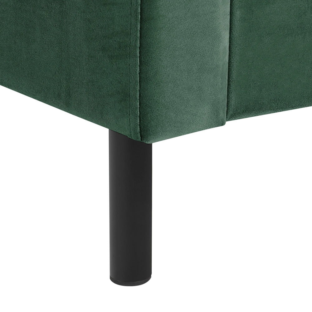 Letto matrimoniale 180 x 200 cm Rete a doghe in velluto verde scuro
