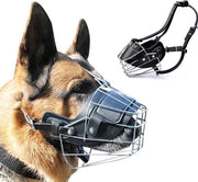 Muilkorven in metallo per cani, muilkorven in pelle progettati specificamente per razze grandi, aumentano la forza di morsa e il senso di sicurezza in molti cani.
