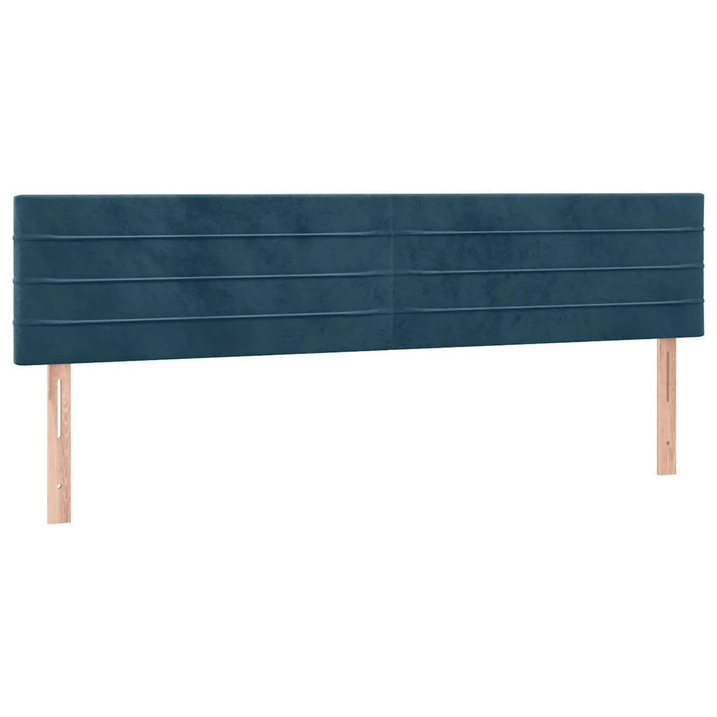 Giroletto a Molle con Materasso Blu Scuro 160x200 cm in Velluto 3131031